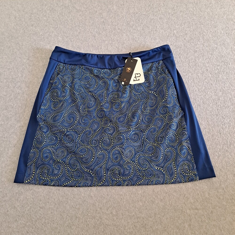 Epny Skort Woman Medium Blue Golf Shorts Skirt Paisley Tennis Pickleball Outdoor